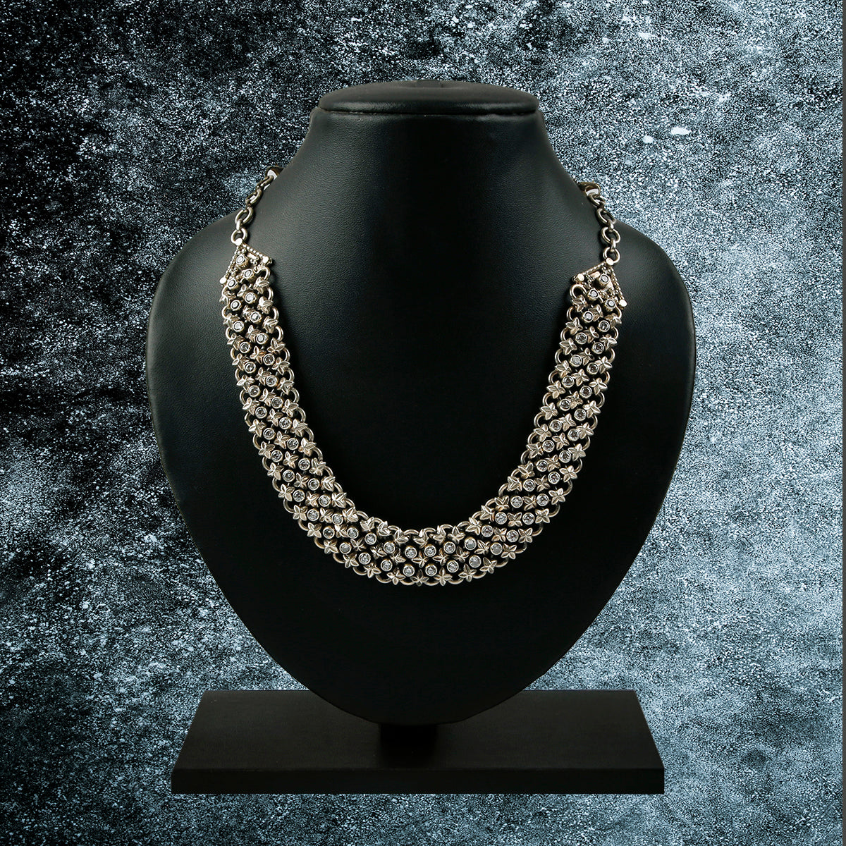 Krishnacrafts necklace with white stones