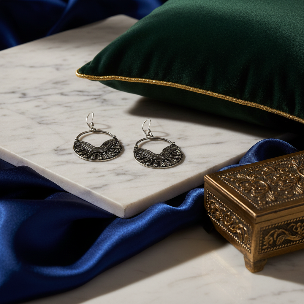 Krishnacrafts Chandrika oxidized earring