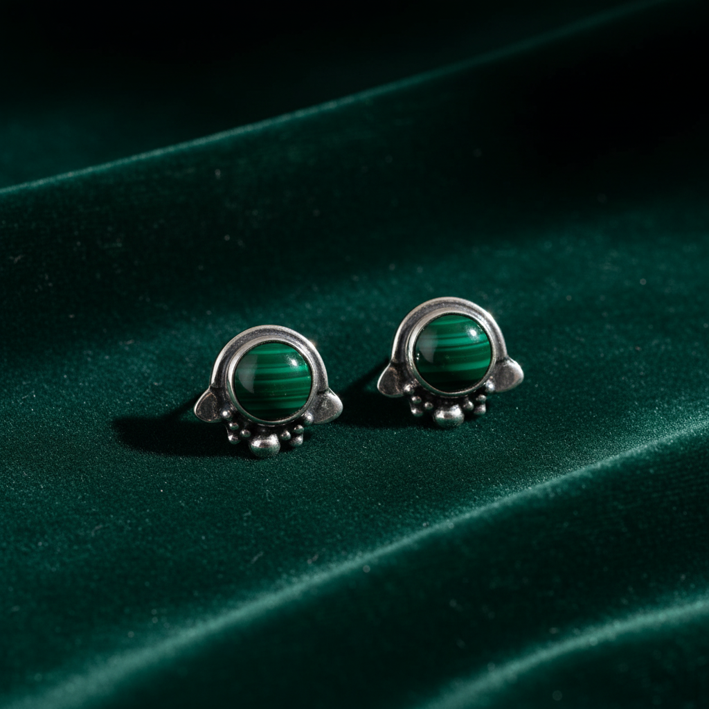 Krishnacrafts Earring with green fancy stone