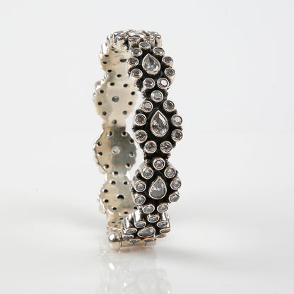 Krishnacraft bracelet Churi with white cut stone