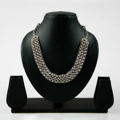 Krishnacrafts necklace with white stones