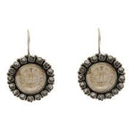 Krishnacrafts Oxidized coin earring