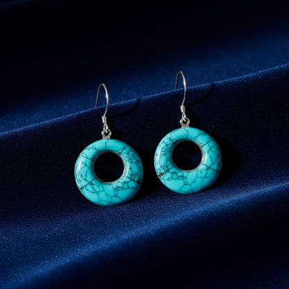 KRISHNACRAFTS STERLING SILVER GREEN ENAMEL DANGLERS