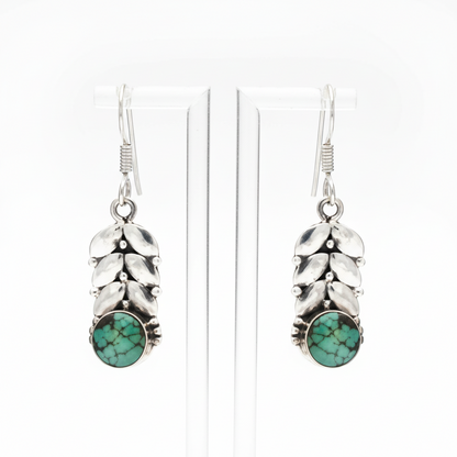 Krishnacrafts Turquoise leafy earring
