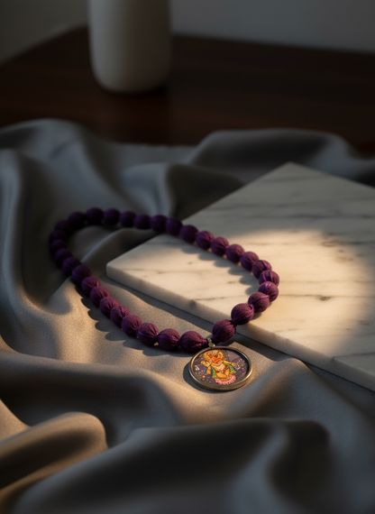 KrishnaCrafts Handcrafted Necklace Mala with Pendant With Printed Motiff