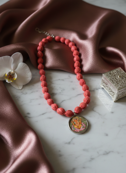 KrishnaCrafts Handcrafted Necklace Mala with Pendant