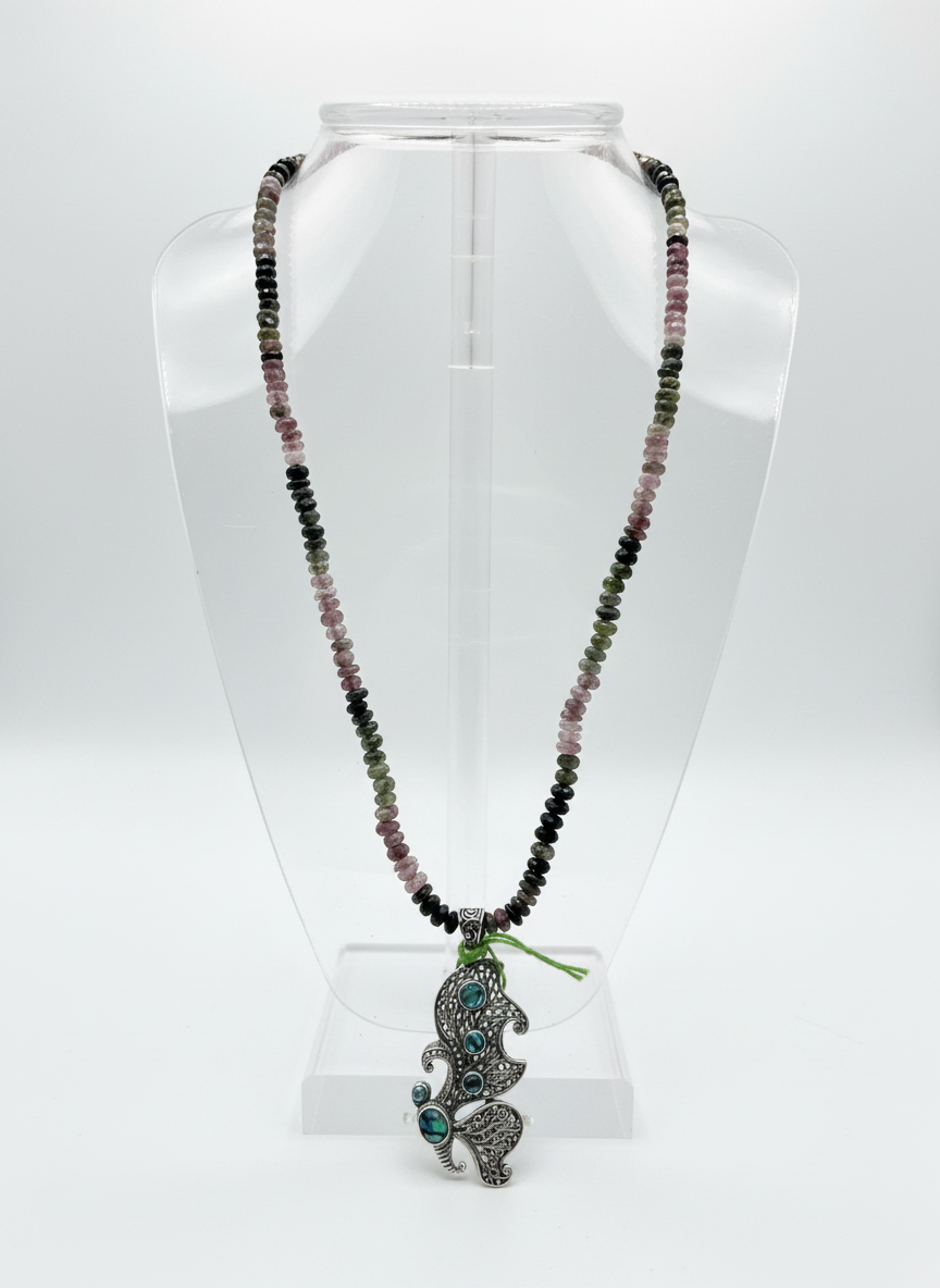 KrishnaCrafts Mala of Multicoloured Beads with Pendant