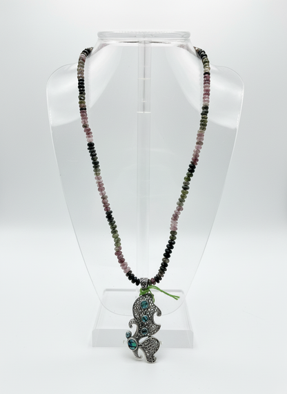 KrishnaCrafts Mala of Multicoloured Beads with Pendant