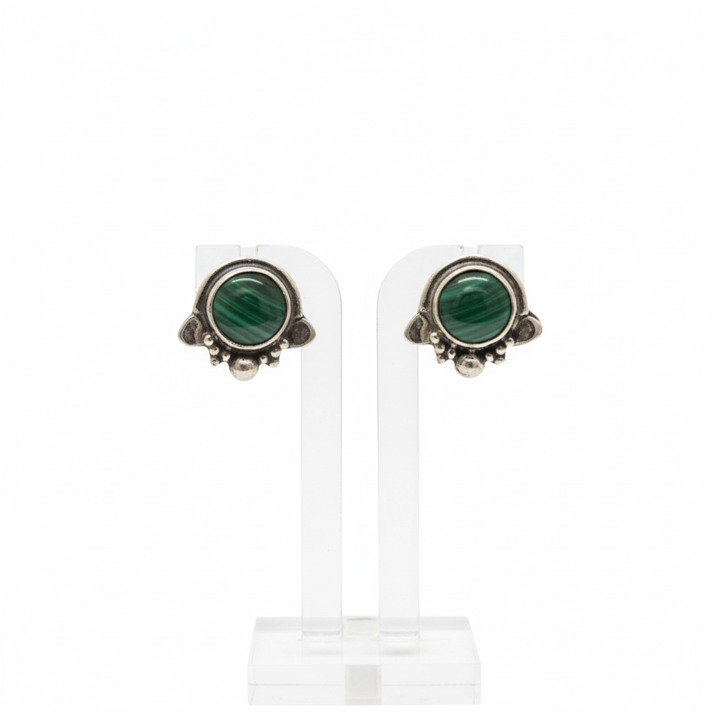 Krishnacrafts Earring with green fancy stone