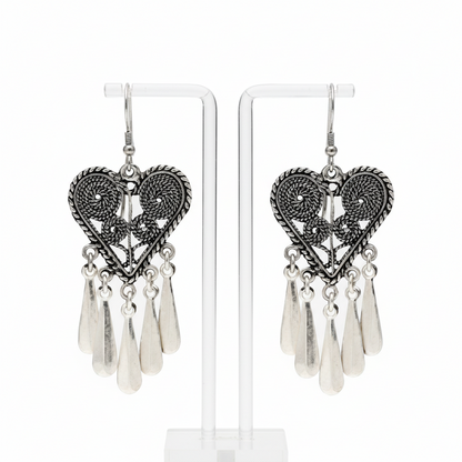 Krishnacrafts Royal heart tassel earring