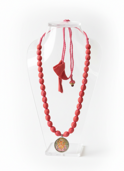 KrishnaCrafts Handcrafted Necklace Mala with Pendant With Printed Motif