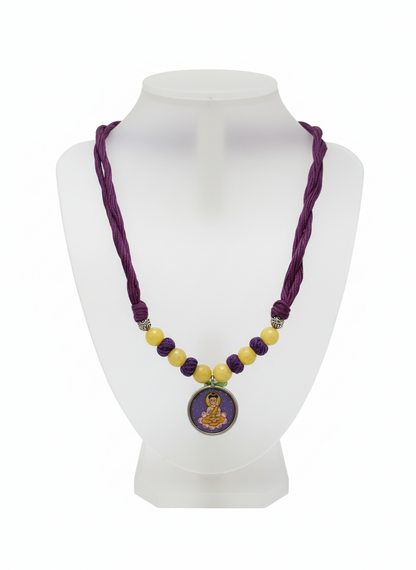 KrishnaCrafts Handcrafted Necklace Mala with Pendant With Printed Motif