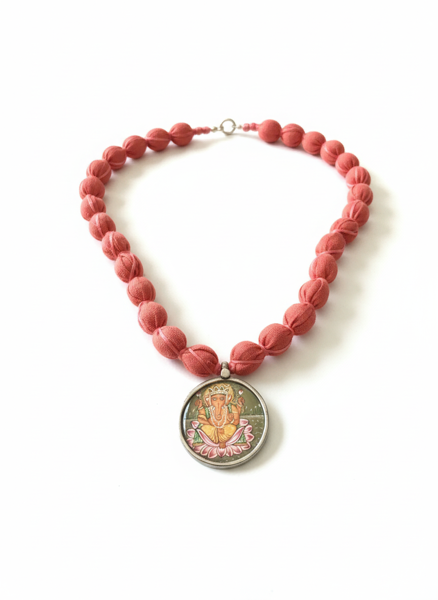 KrishnaCrafts Handcrafted Necklace Mala with Pendant